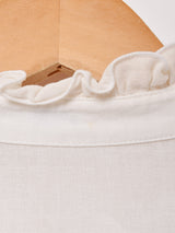 スタンドカラー ホワイトブラウス