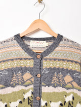 総柄 カーディガン