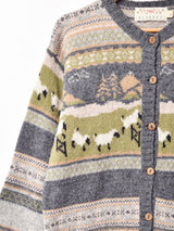 総柄 カーディガン