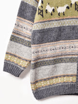 総柄 カーディガン