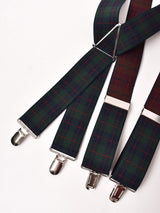 【4色展開】タータンチェック柄 ワイドサスペンダー