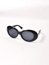 【3色展開】オーバルサングラス べっ甲×ブラウン