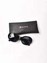 【3色展開】オーバルサングラス ブラック×スモーク