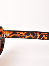 【3色展開】オーバルサングラス べっ甲×ブラウン