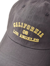 【2色展開】ロゴ刺繍入り ナイロンキャップ「CALIFORNIA」