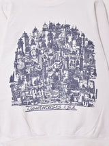 アメリカ製 ハウスプリントスウェットシャツ