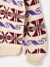 エクアドル製 総柄 ハンドニット セーター