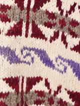 エクアドル製 総柄 ハンドニット セーター