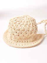 【2色展開】リボン クロシェハット