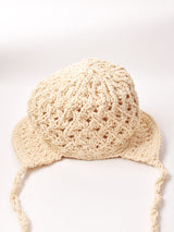 【2色展開】リボン クロシェハット