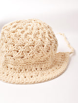 【2色展開】リボン クロシェハット