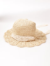 【2色展開】レースリボン ペーパーハット