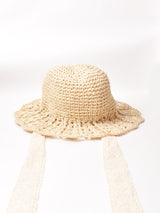 【2色展開】レースリボン ペーパーハット