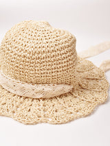 【2色展開】レースリボン ペーパーハット