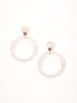 ラメ サークルイヤリング シルバー