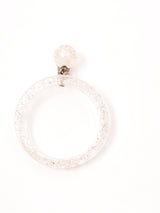 ラメ サークルイヤリング シルバー