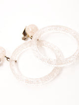 ラメ サークルイヤリング シルバー