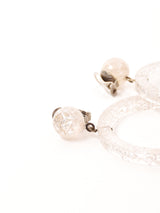 ラメ サークルイヤリング シルバー