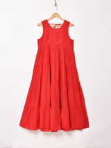 【2色展開】Emerald Motel バックリボン ティアード スリーブレスワンピース