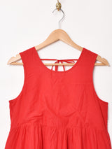 【2色展開】Emerald Motel バックリボン ティアード スリーブレスワンピース