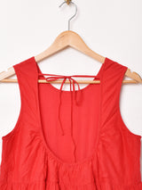 【2色展開】Emerald Motel バックリボン ティアード スリーブレスワンピース