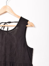 【4色展開】Emerald Motel バックリボン 織柄 ティアード スリーブレスワンピース