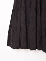 【4色展開】Emerald Motel バックリボン 織柄 ティアード スリーブレスワンピース