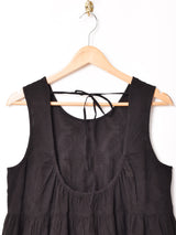 【4色展開】Emerald Motel バックリボン 織柄 ティアード スリーブレスワンピース