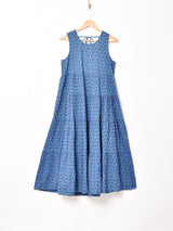 【4色展開】Emerald Motel バックリボン 織柄 ティアード スリーブレスワンピース