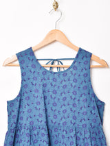 【4色展開】Emerald Motel バックリボン 織柄 ティアード スリーブレスワンピース