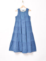 【4色展開】Emerald Motel バックリボン 織柄 ティアード スリーブレスワンピース