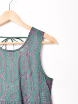 【4色展開】Emerald Motel バックリボン 織柄 ティアード スリーブレスワンピース