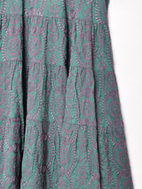 【4色展開】Emerald Motel バックリボン 織柄 ティアード スリーブレスワンピース