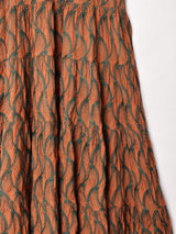 【4色展開】Emerald Motel バックリボン 織柄 ティアード スリーブレスワンピース