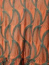 【4色展開】Emerald Motel バックリボン 織柄 ティアード スリーブレスワンピース