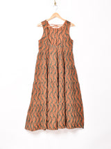 【4色展開】Emerald Motel バックリボン 織柄 ティアード スリーブレスワンピース