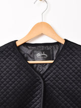 【3色展開】Meridian ベロア キルティングコート 切り替えフェイクファー