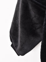 【3色展開】Meridian ベロア キルティングコート 切り替えフェイクファー