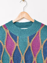 Elcamino 波模様 カラフルセーター