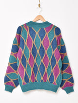Elcamino 波模様 カラフルセーター