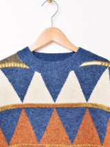 【2色展開】Elcamino トライアングル柄 セーター