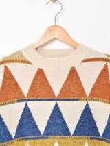 【2色展開】Elcamino トライアングル柄 セーター