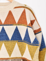 【2色展開】Elcamino トライアングル柄 セーター