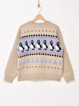 Elcamino ペンギンモチーフ セーター