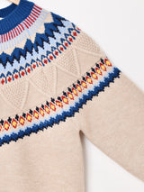 【2色展開】Elcamino ジグザグ ノルディックセーター