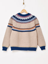 【2色展開】Elcamino ジグザグ ノルディックセーター