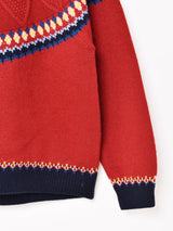 【2色展開】Elcamino ジグザグ ノルディックセーター