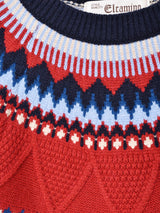 【2色展開】Elcamino ジグザグ ノルディックセーター