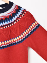 【2色展開】Elcamino ジグザグ ノルディックセーター