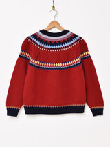 【2色展開】Elcamino ジグザグ ノルディックセーター